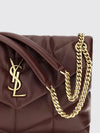 puffer matelassé leather shoulder bag with ysl monogram