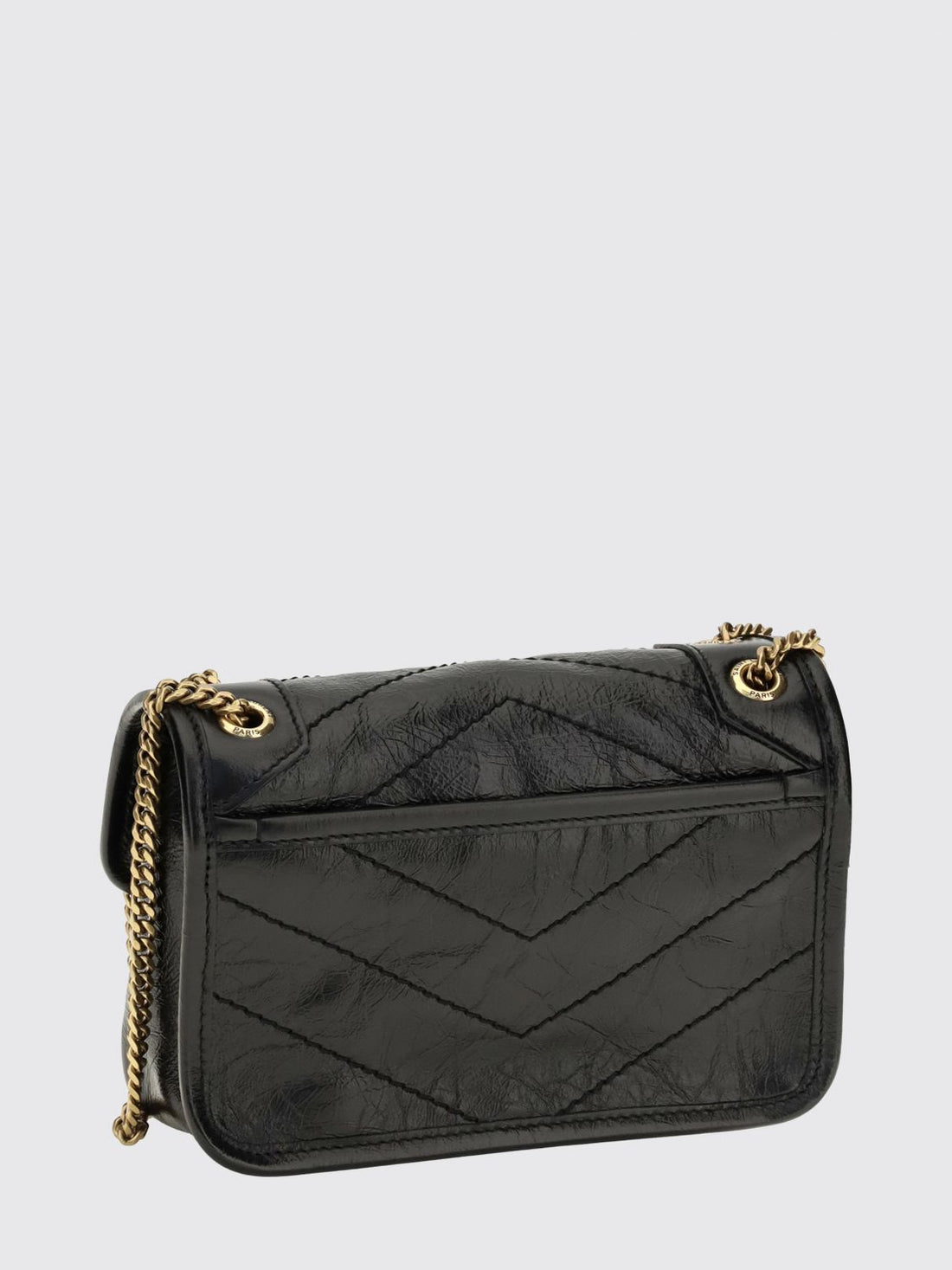 SAINT LAURENT OS niki mini bag in quilted calf leather with ysl monogram