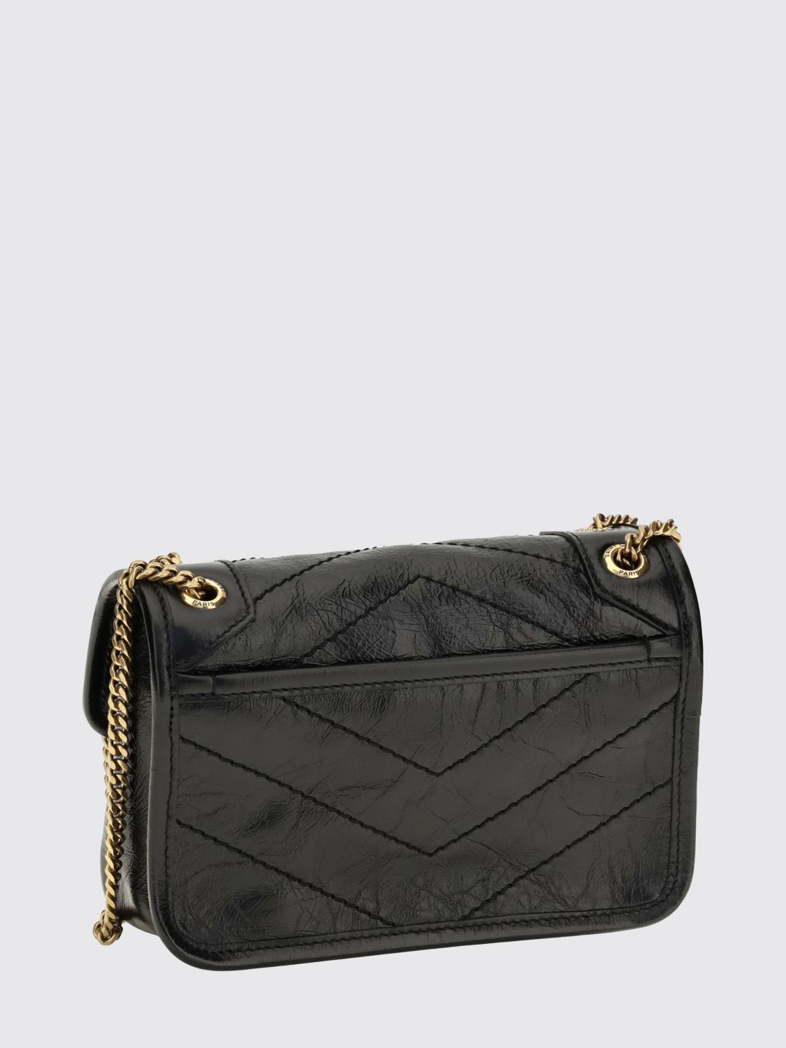 niki mini bag in quilted calf leather with ysl monogram