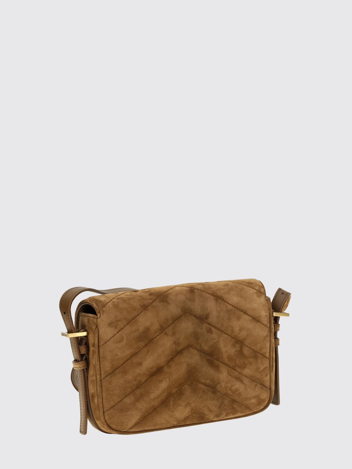 loulou mini bag in quilted suede