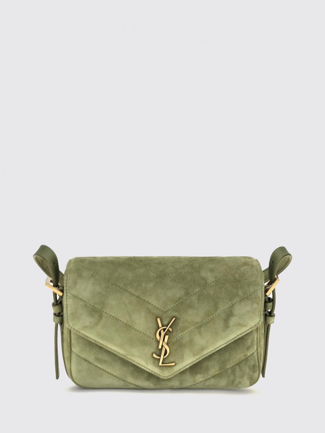 loulou mini bag in quilted suede