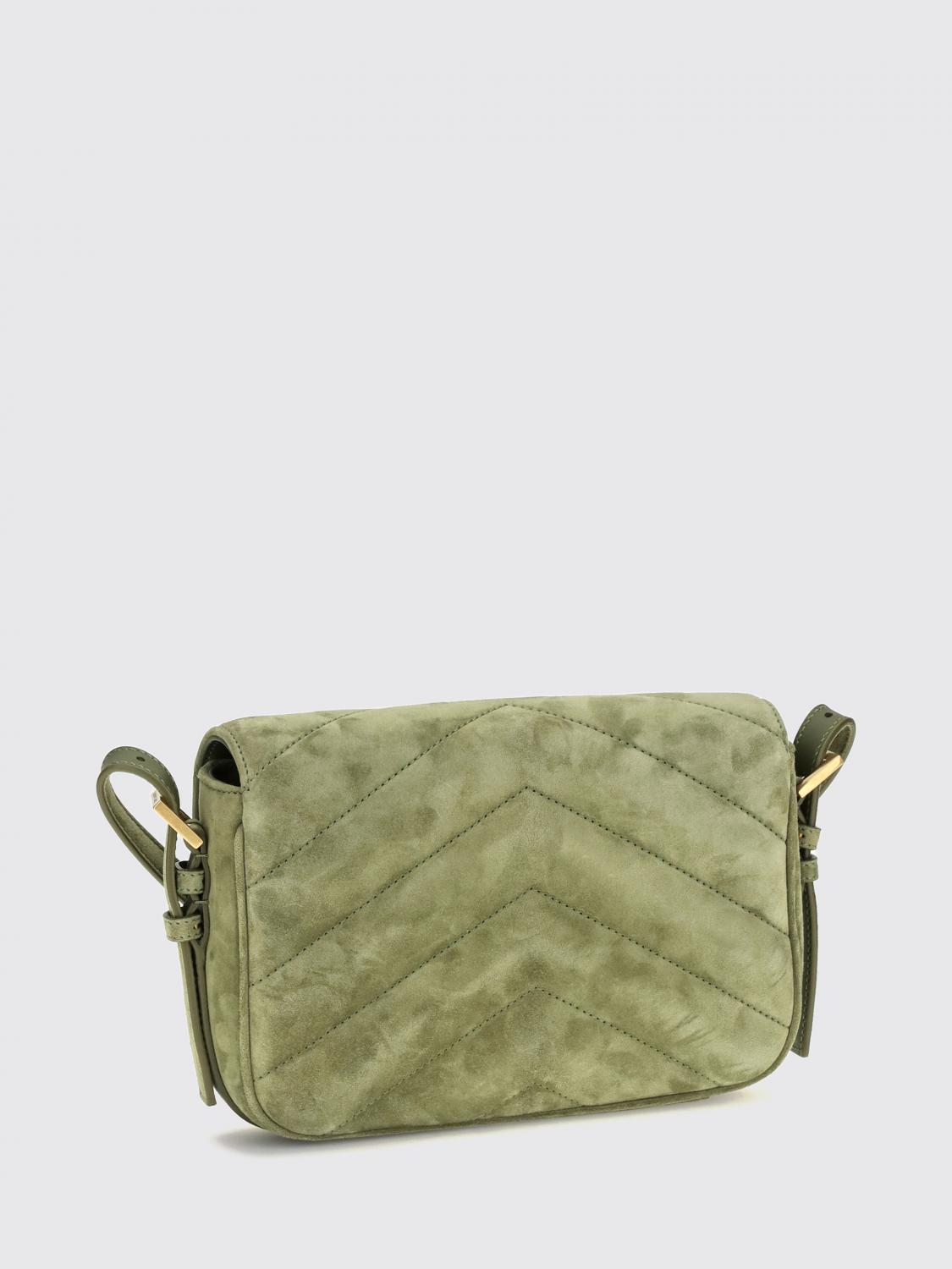 loulou mini bag in quilted suede