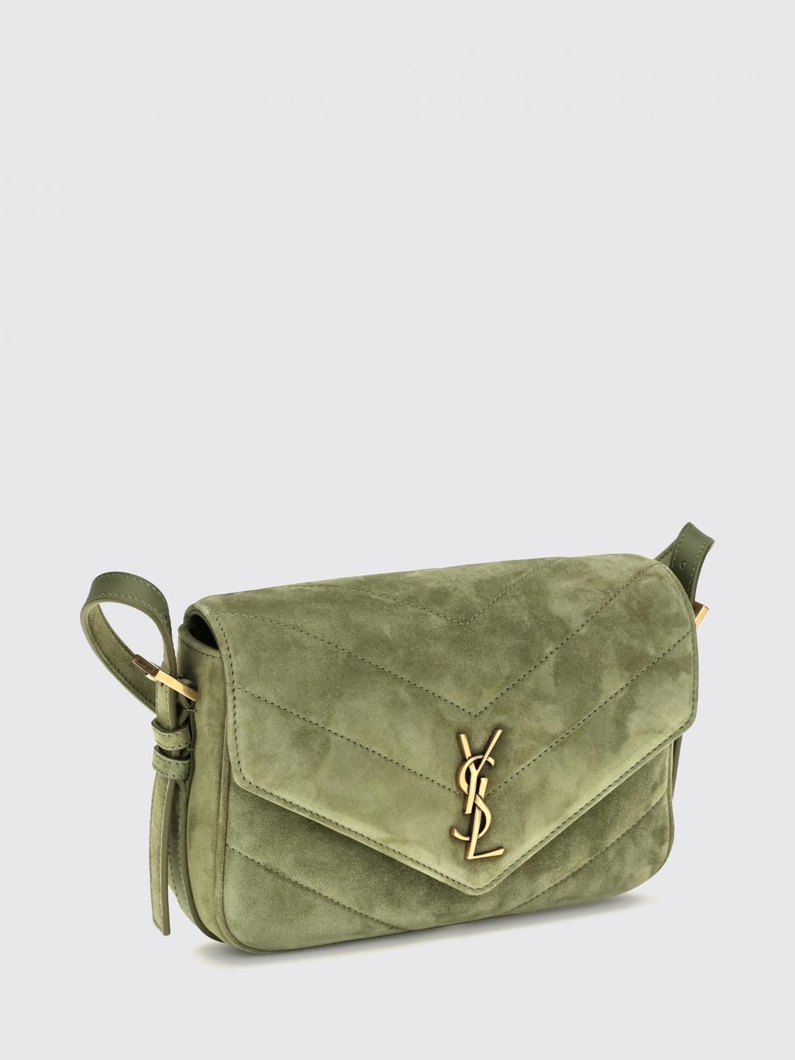 loulou mini bag in quilted suede