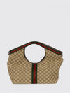 giglio double handle shoulder bag in gg monogram jacquard