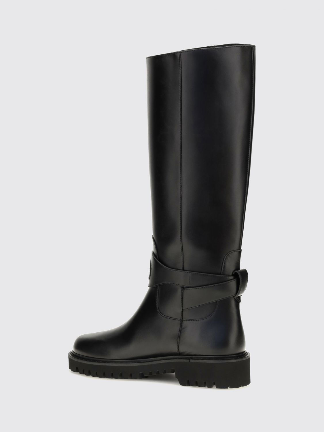 vlogo signature leather knee-high boots