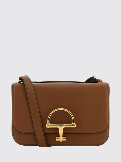 leather mini cross-body bag with horsebit detail