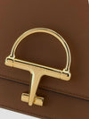 leather mini cross-body bag with horsebit detail