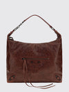le city studded lambskin leather hobo shoulder bag