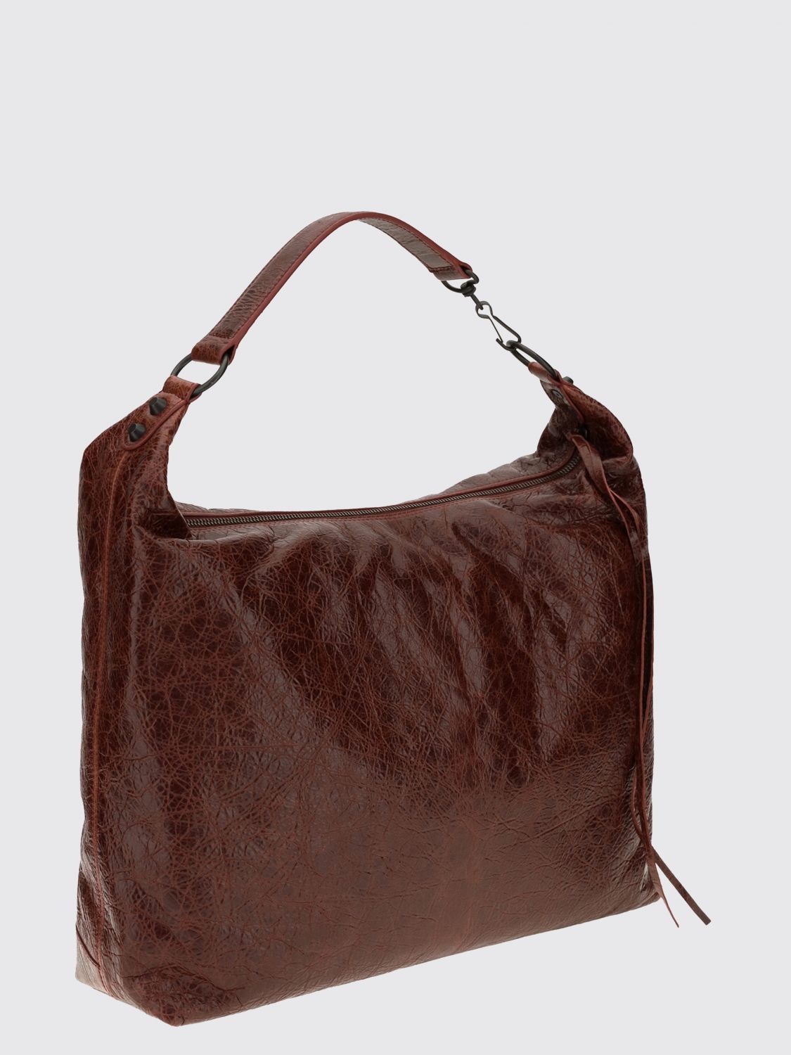 le city studded lambskin leather hobo shoulder bag