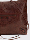 le city studded lambskin leather hobo shoulder bag