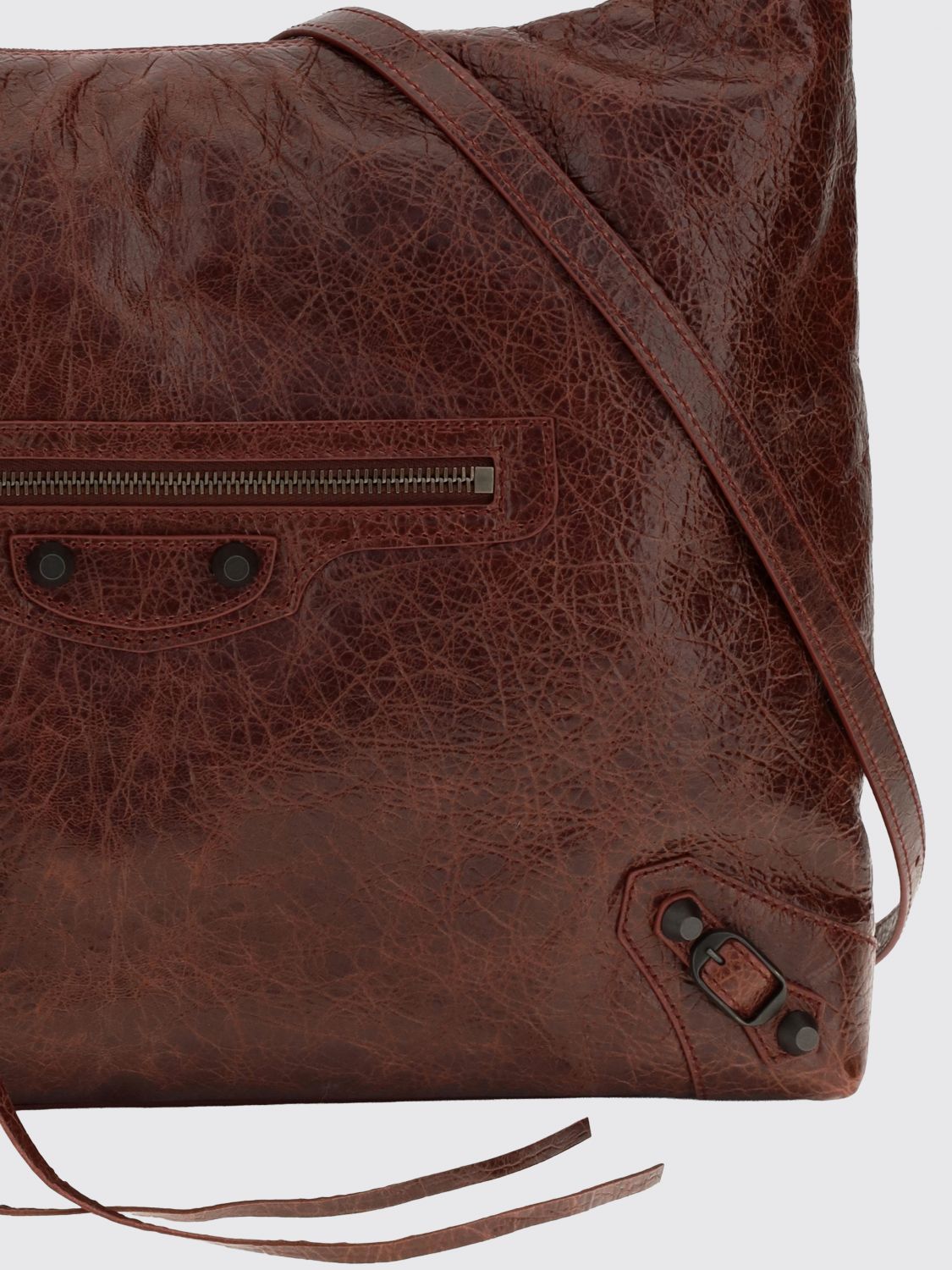 le city studded lambskin leather hobo shoulder bag