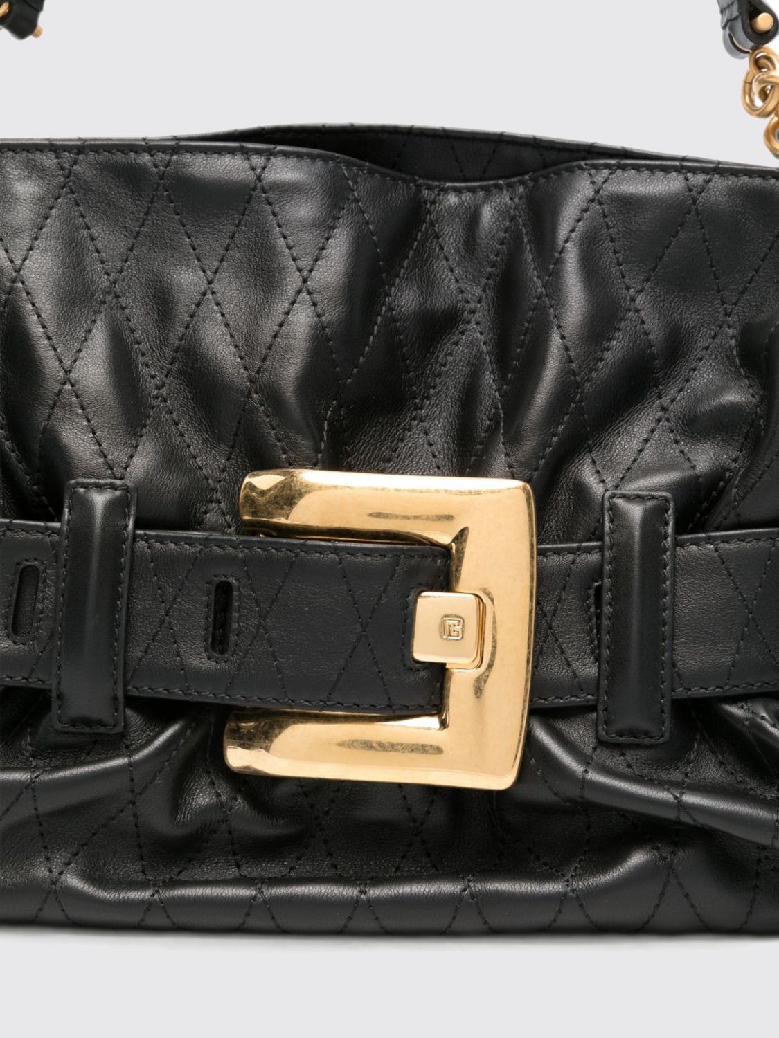 anthem quilted calf leather handbag with pb monogram