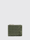 intrecciato calfskin leather wallet