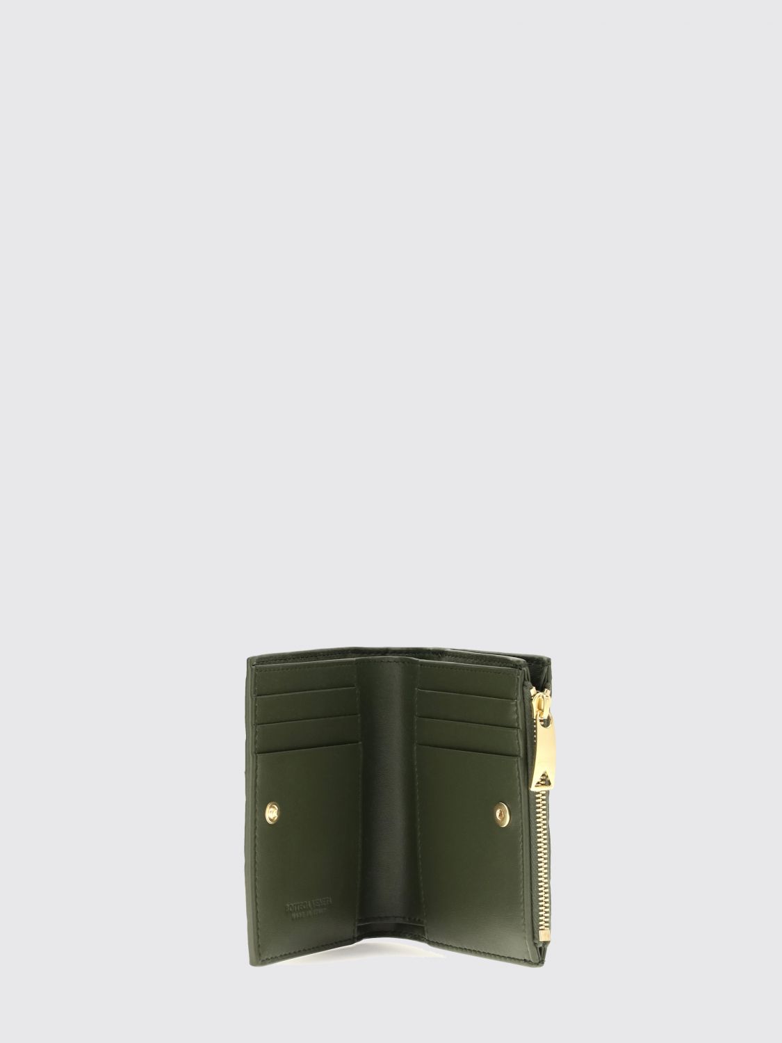 intrecciato calfskin leather wallet