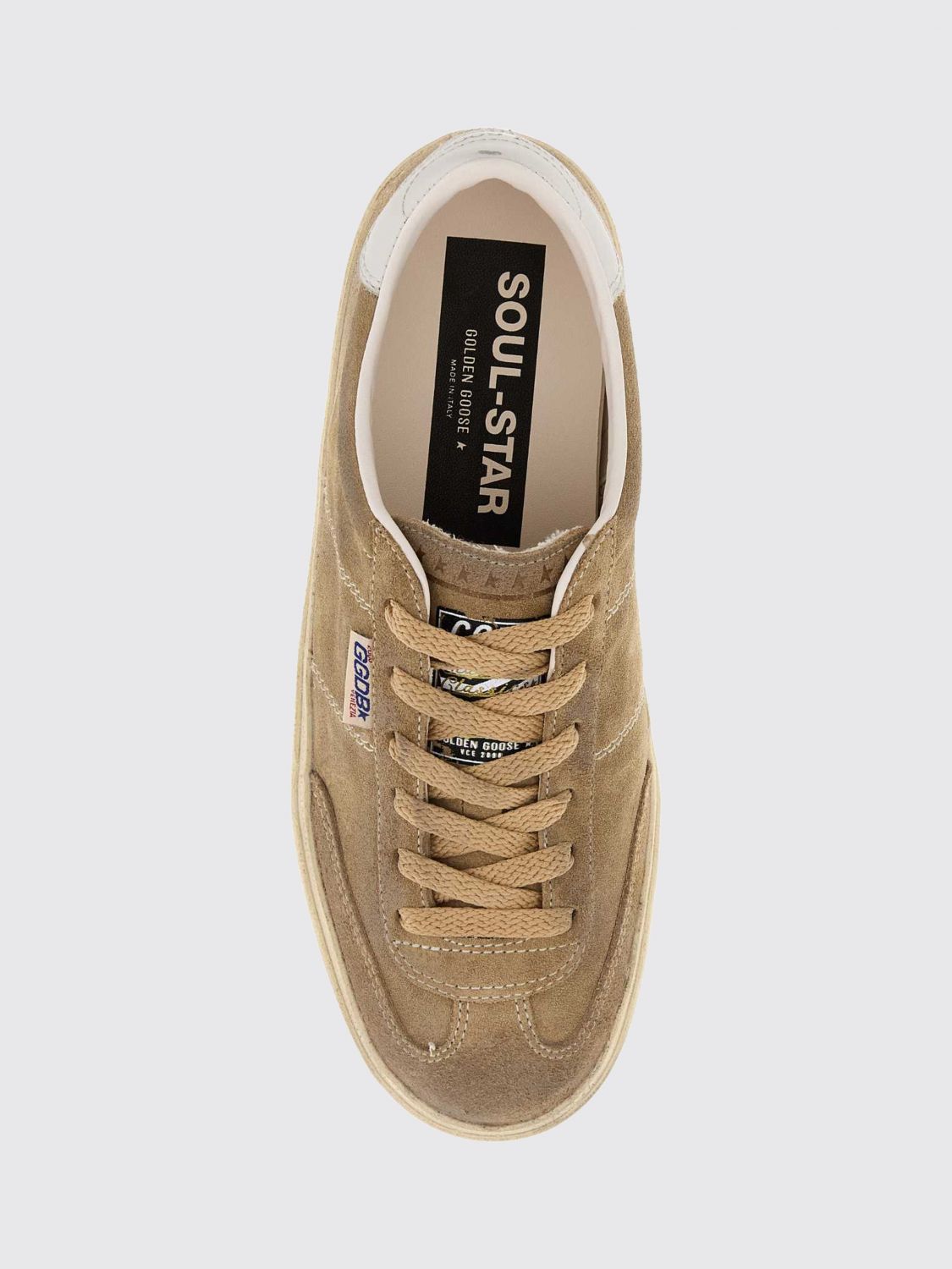 soul star suede sneakers with worn-out effect sole