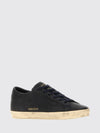 super-star grained leather sneakers with laminated logo