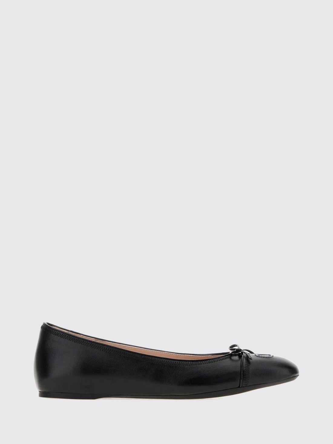 VALENTINO GARAVANI 35½ vlogo signature smooth leather ballet flats with bow