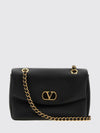 leather shoulder bag with vlogo signature