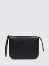 clutch in smooth calfskin with three internal compartments