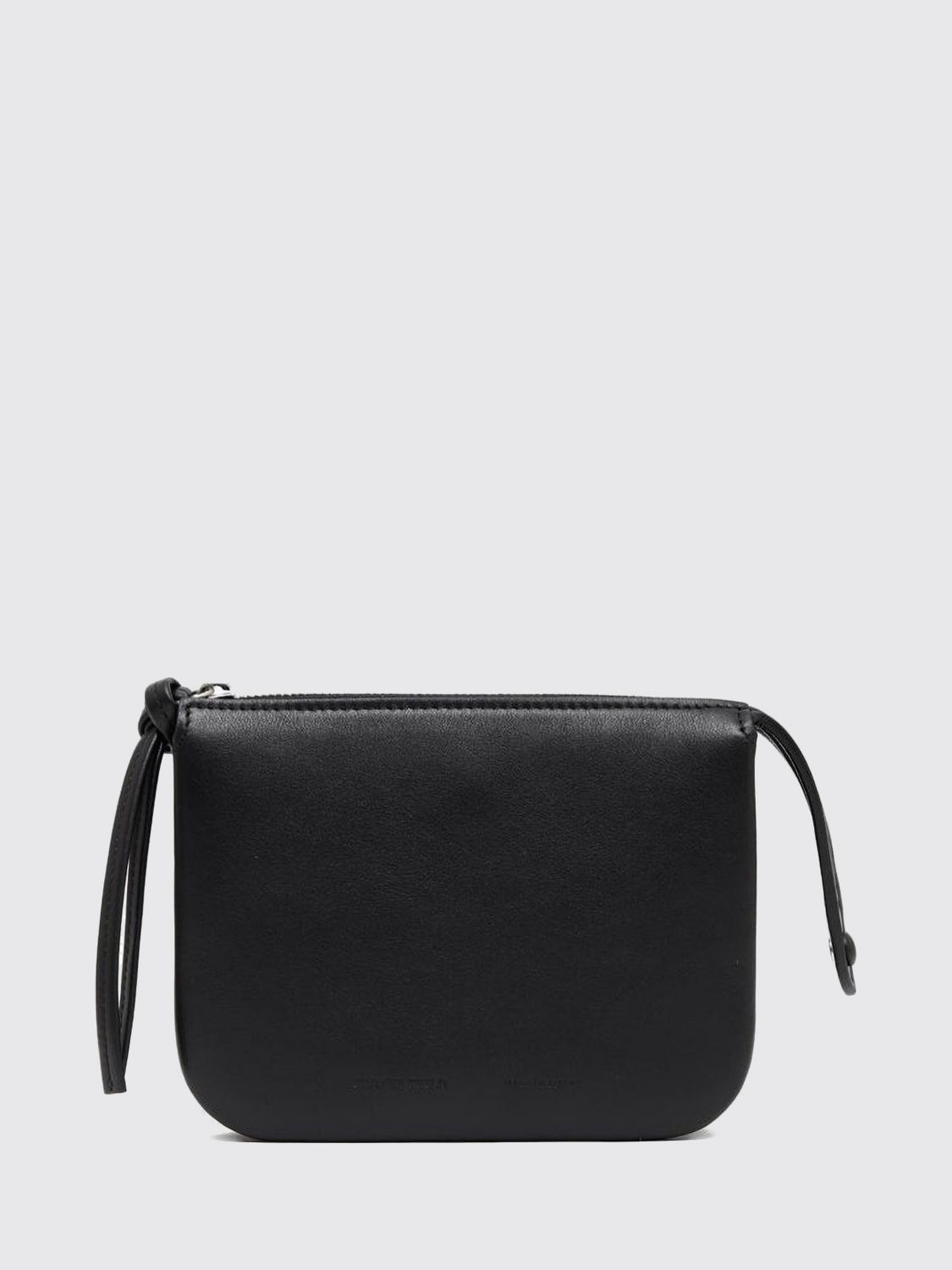 clutch in smooth calfskin with three internal compartments