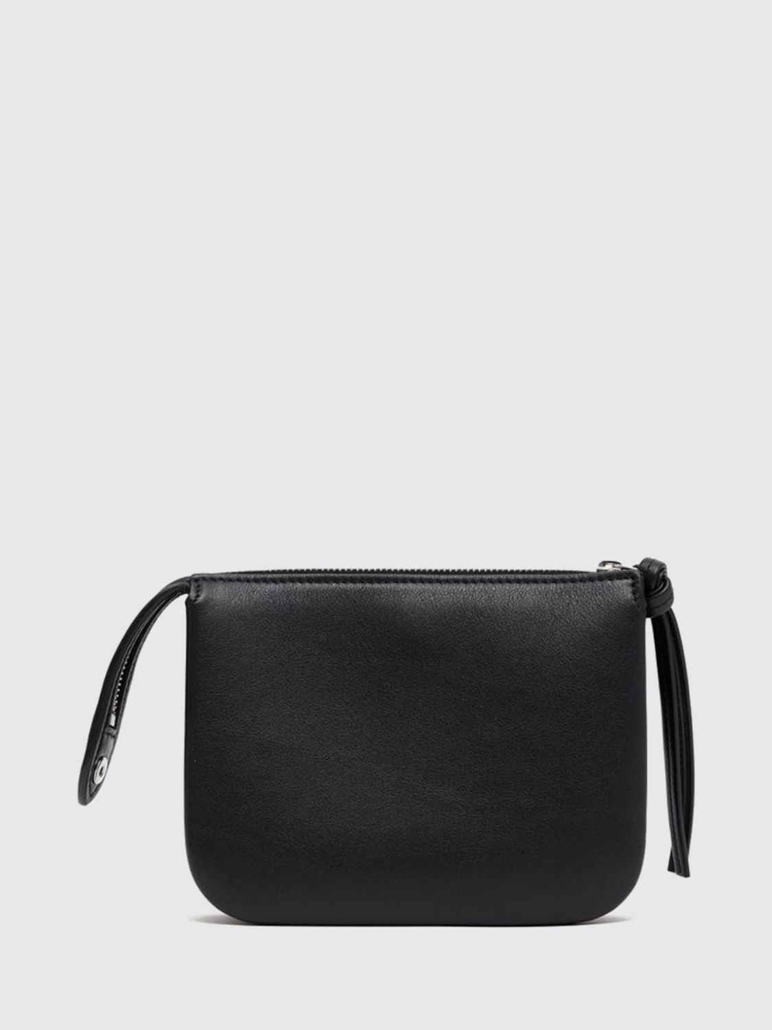 clutch in smooth calfskin with three internal compartments
