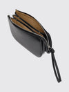 clutch in smooth calfskin with three internal compartments