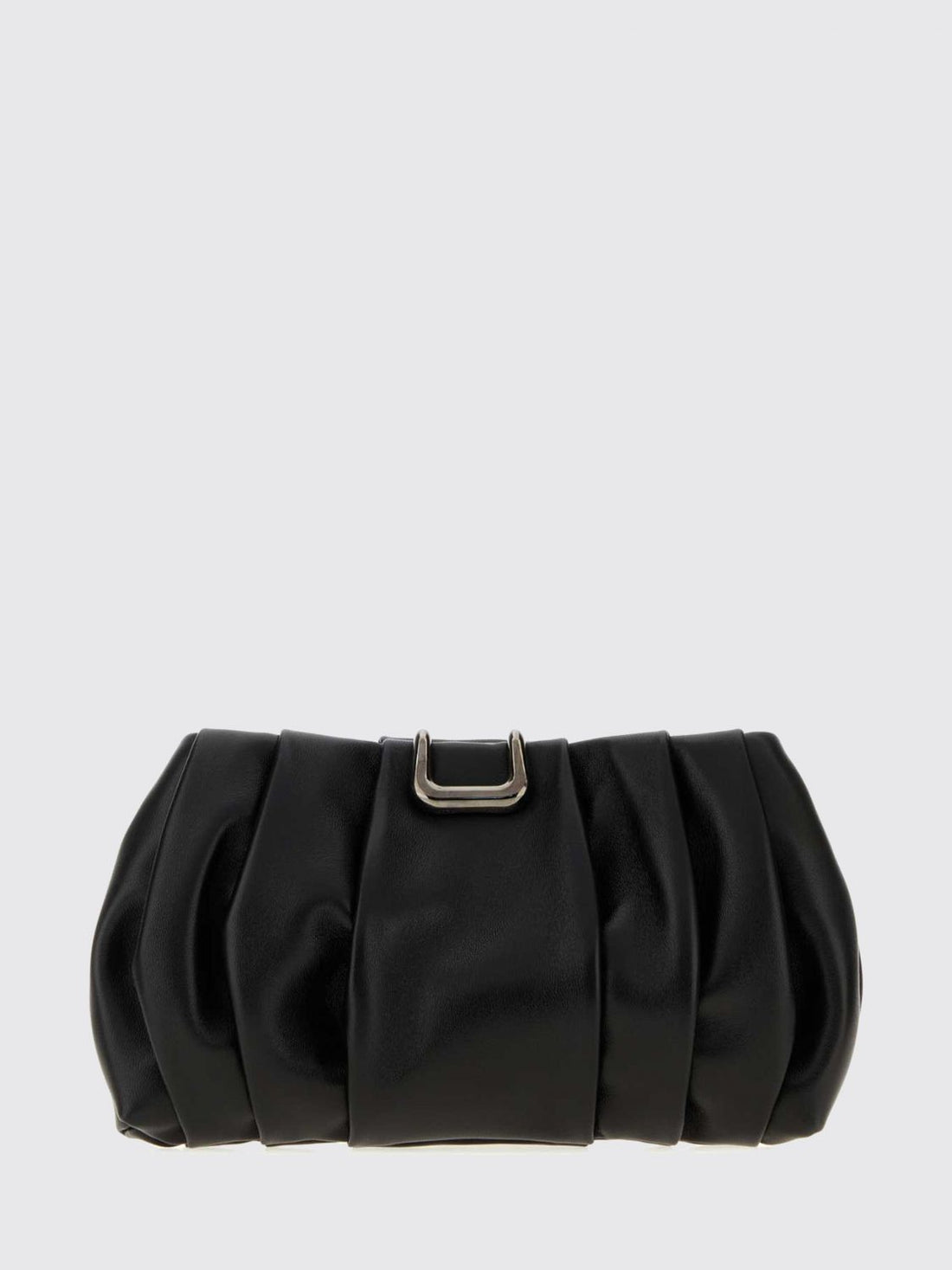BRUNELLO CUCINELLI OS draped leather clutch with snap closure
