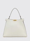 way smooth calfskin leather tote bag with engraved logo