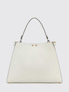 way smooth calfskin leather tote bag with engraved logo
