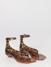 chloé jelly thong sandals in pvc with tortoiseshell pattern and strap
