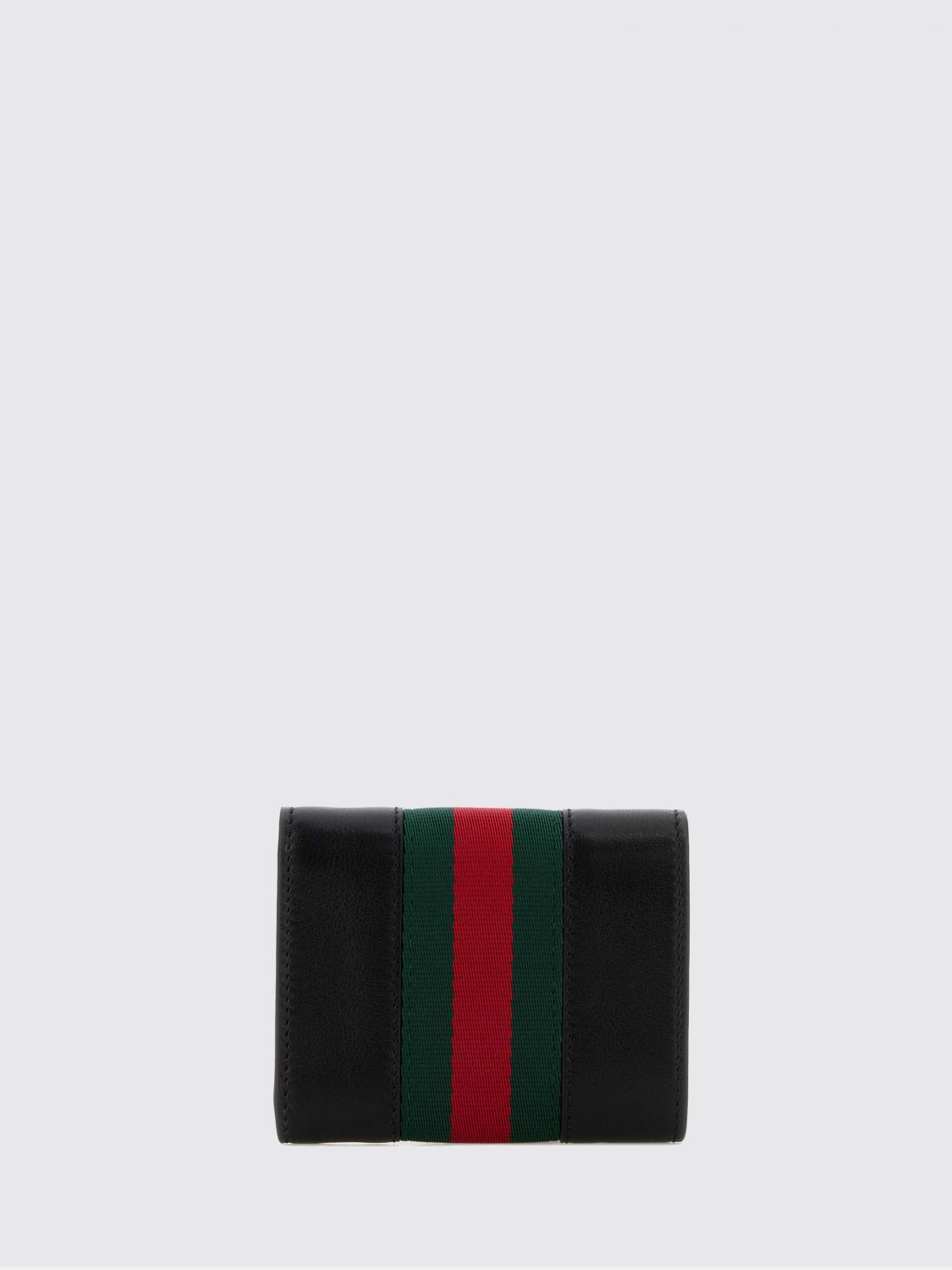 horsebit web trifold calfskin wallet with web detail