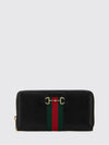horsebit web continental calfskin zip wallet