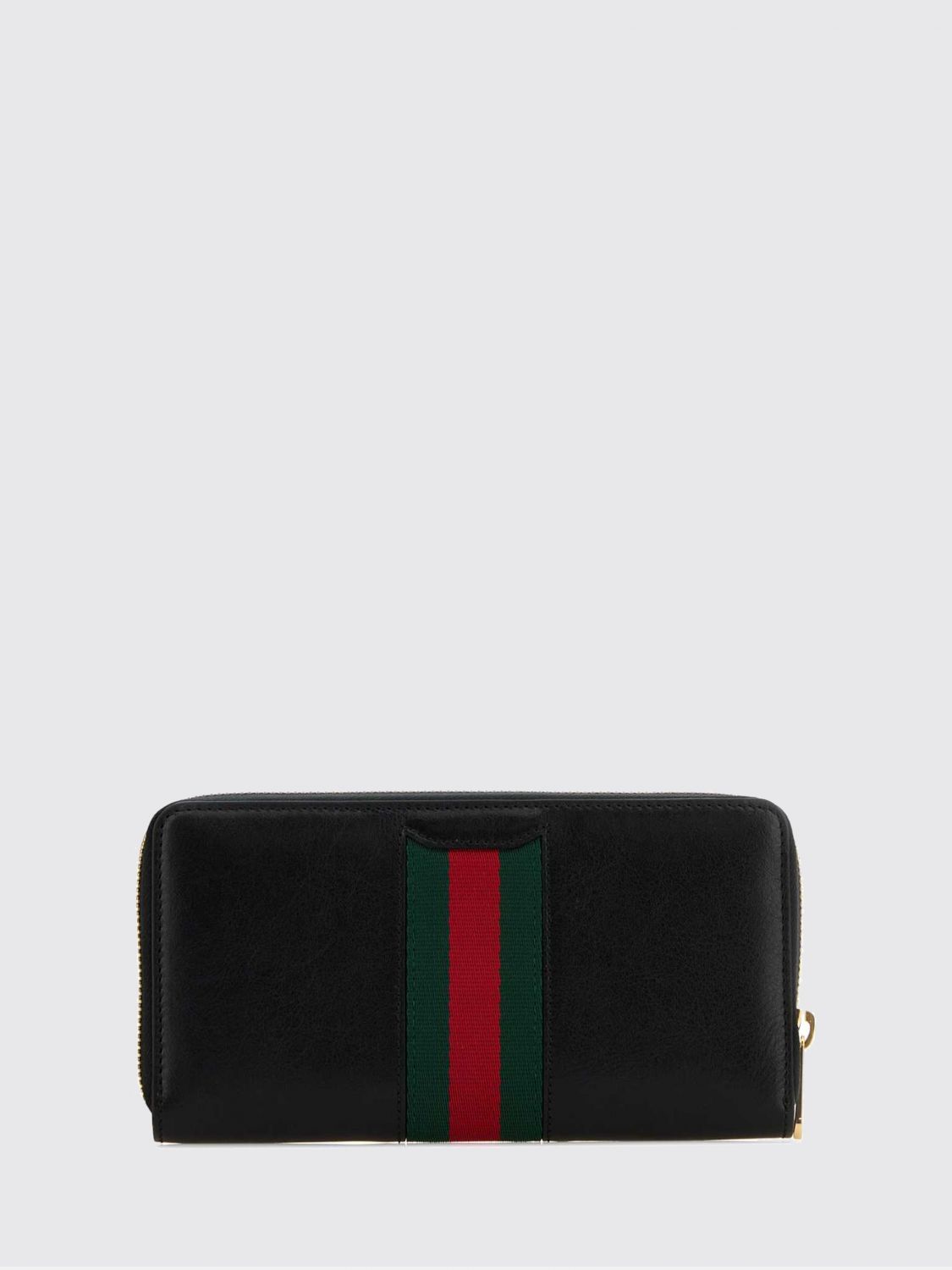 horsebit web continental calfskin zip wallet