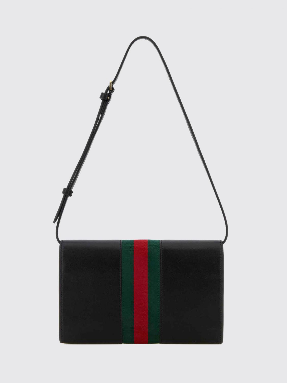 horsebit web mini leather crossbody bag with stripe detail