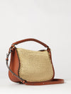 marcie handbag chloé in raffia and calfskin with braided top handle