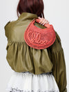 summer banana crochet raffia handbag chloé with embroidered logo