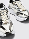 vlogo signature leather and fabric trainers