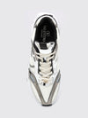 vlogo signature leather and fabric trainers
