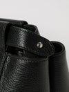 large peekaboo grained calfskin tote bag with twist-lock closure