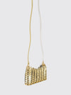 1969 nano mini metal crossbody bag with leather details