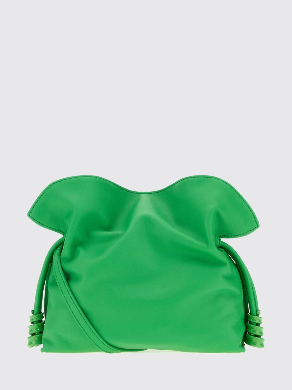 coil flamenco mini bucket bag in calfskin leather with drawstring