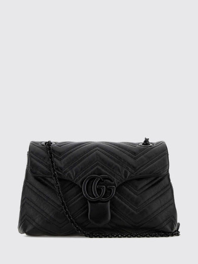 gg marmont mini shoulder bag in matelassé nappa with chain strap