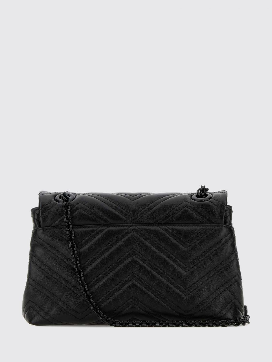 gg marmont mini shoulder bag in matelassé nappa with chain strap