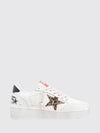 ball star 2 leather trainers with animal print inserts and worn effect