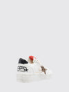 ball star 2 leather trainers with animal print inserts and worn effect