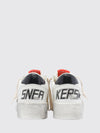 ball star 2 leather trainers with animal print inserts and worn effect