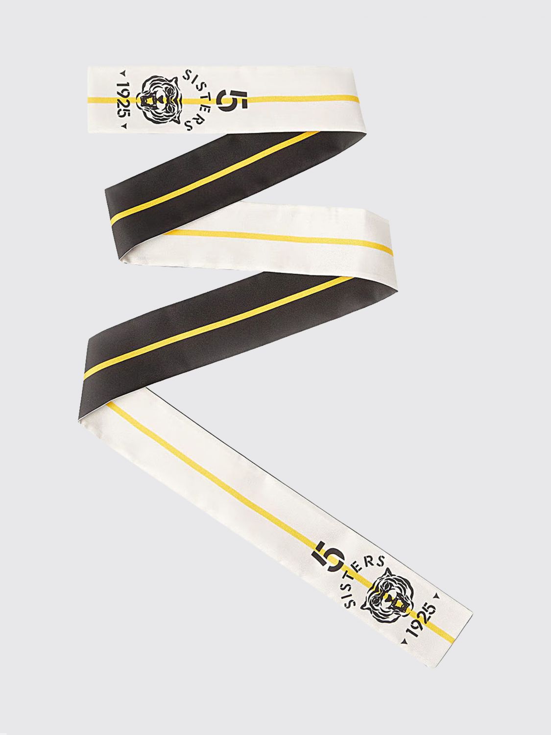 silk bandeau scarf with an all-over graphic logo print