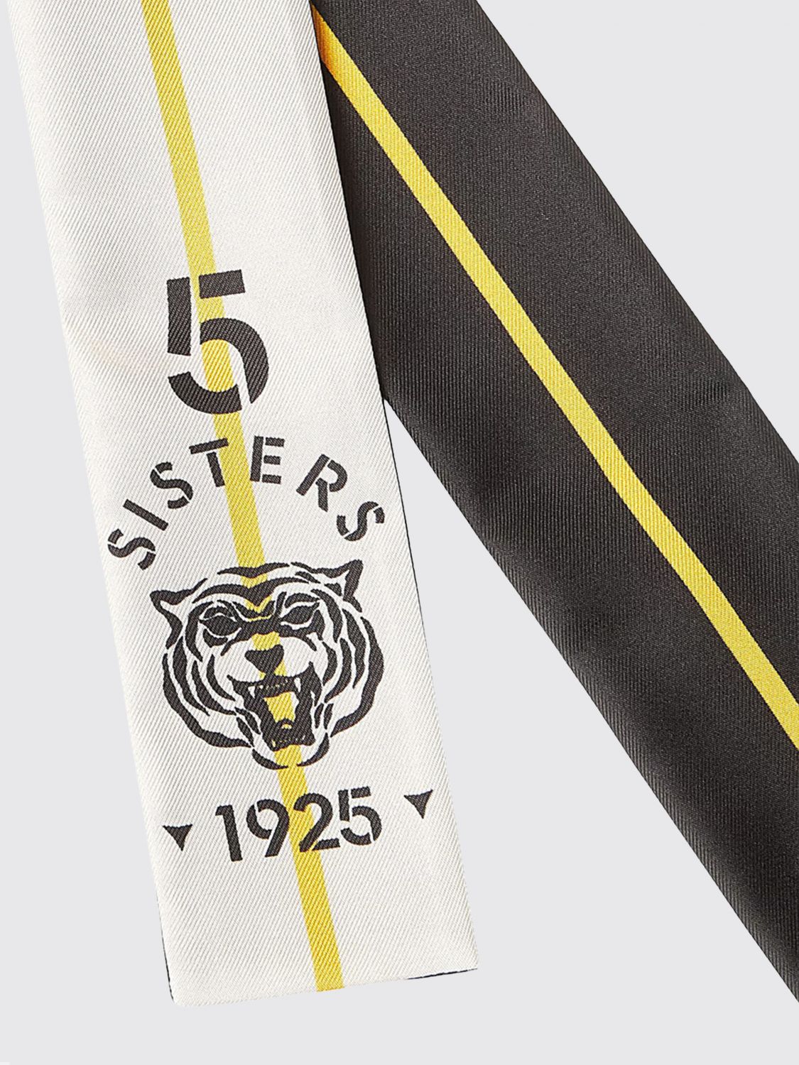 silk bandeau scarf with an all-over graphic logo print