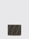 bifold card holder in ff monogram jacquard fabric