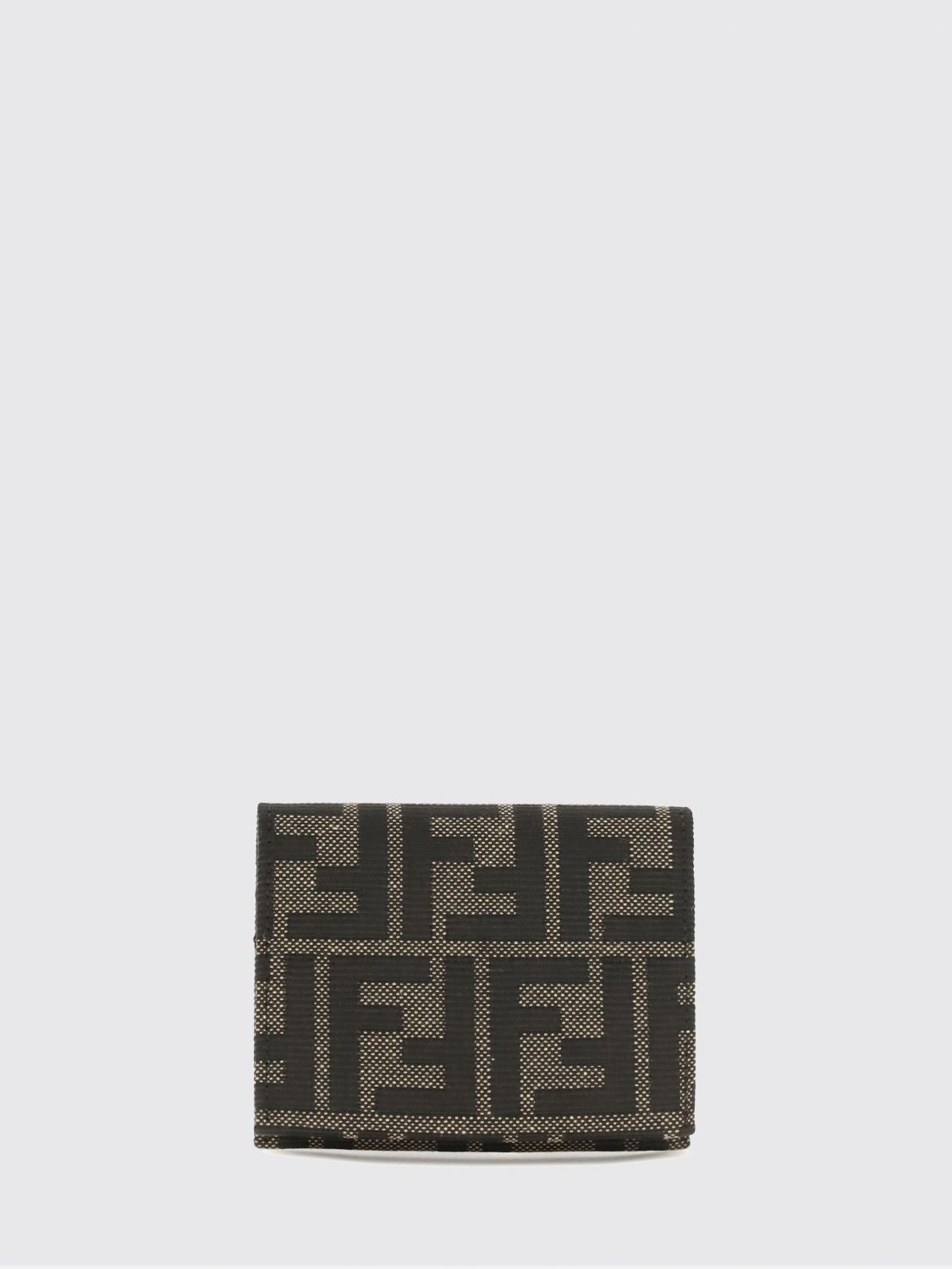 bifold card holder in ff monogram jacquard fabric